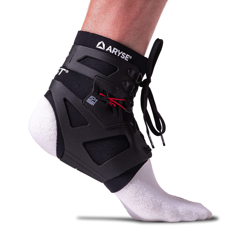 [Australia] - The IFAST - Athletic Ankle Stabilizer For Sports - Ankle and Foot Support For Men and Women. A Brace and Compression Sleeve Combined brought to you by ARYSE. (Medium, Black, Single) Medium, Single 