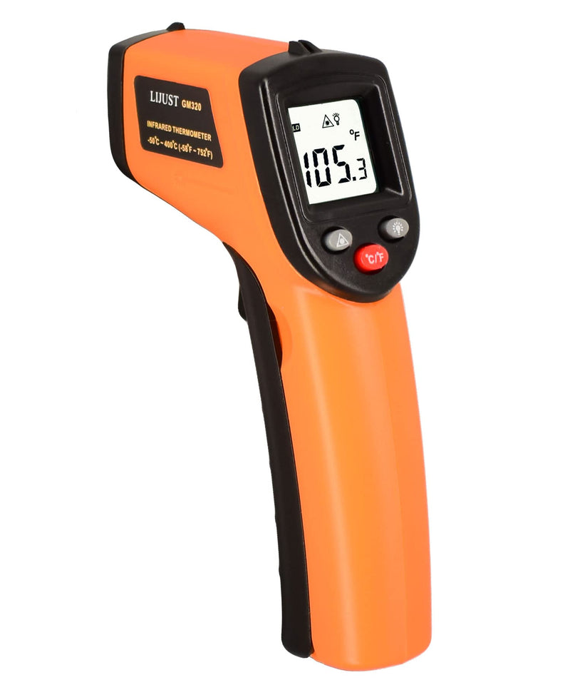 [Australia] - LIJUST Infrared Thermometer Temperature Gun, Digital Thermometer Non-Contact Laser Infrared Ir Thermometer Gun(Not for Human) -58℉～752℉(-50℃～400℃) - Kitchen Cooking Gun, Freezer Oven Thermometer 