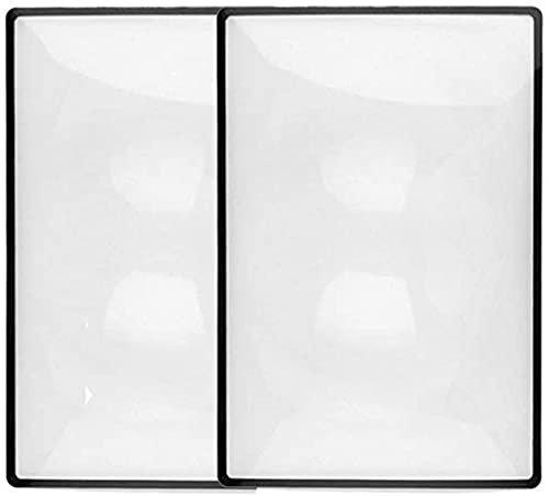 [Australia] - RZJZGZ 3X Premium Magnification Full Page Magnifier Fresnel Lenses Ideal for Reading Small Prints & Low Vision Seniors (2Pack) 2pack 