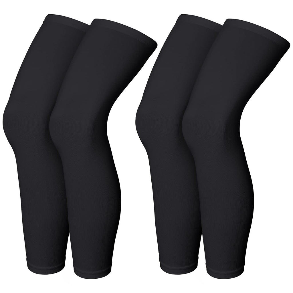 [Australia] - Compression Leg Sleeve Full Length Leg Sleeves Sports Cycling Leg Sleeves for Men Women, Running, Basketball Small Black 4 