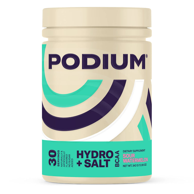 [Australia] - Podium Nutrition, Instantized BCAA Powder, Hydro and Salt, Sour Watermelon, 30 Servings, Electrolytes, Hydration, Recovery 