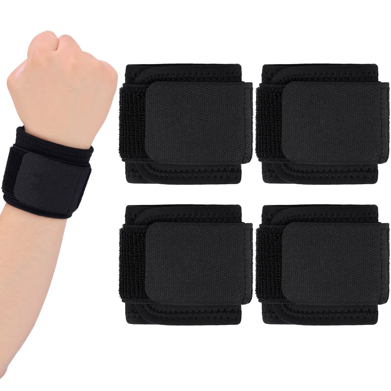 [Australia] - 4 Pieces Wrist Wrap Adjustable Wrist Brace Splint Support Wrist Strap Carpal Tunnel Wrist Brace Right and Left Hands Wrist Guard for Men and Women Sports Weightlifting, 16.5 x 3.1 Inches 