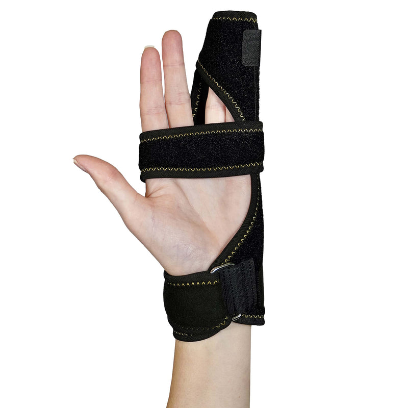 [Australia] - Pinky Finger Splint - Trigger Finger Brace for Middle Metacarpals and Knuckles - Boxer Splint & Ulnar Gutter Splint for Left or Right Hand – One Size Fits All - Copper Infused Nylon By CopperJoint 