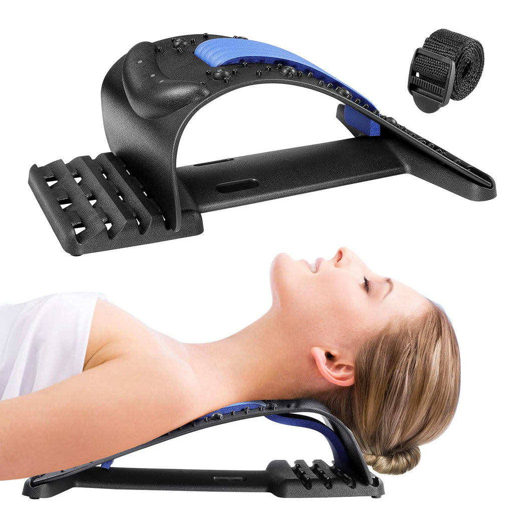 [Australia] - Healifty Neck Stretcher for Cervical Pain Relief: Back and Shoulder Cracker Relaxer for Muscle Massage and Spine Alignment, Cervical Traction Device, Adjustable 4-Level 