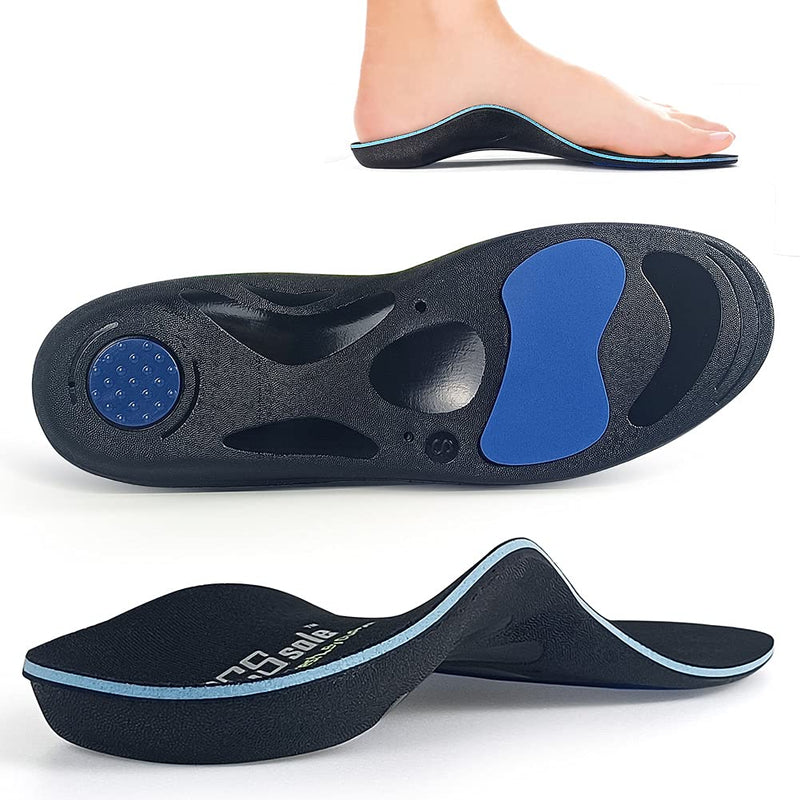 [Australia] - PCSsole Orthotic High Arch Support Insoles, Comfort Gel Work Boot Insert for Flat Feet, Plantar Fasciitis, Feet Pain, Heel Spur Pain,Metatarsalgia,Over Pronation for Men and Women（24cm） XS:women(5-7)24cm 