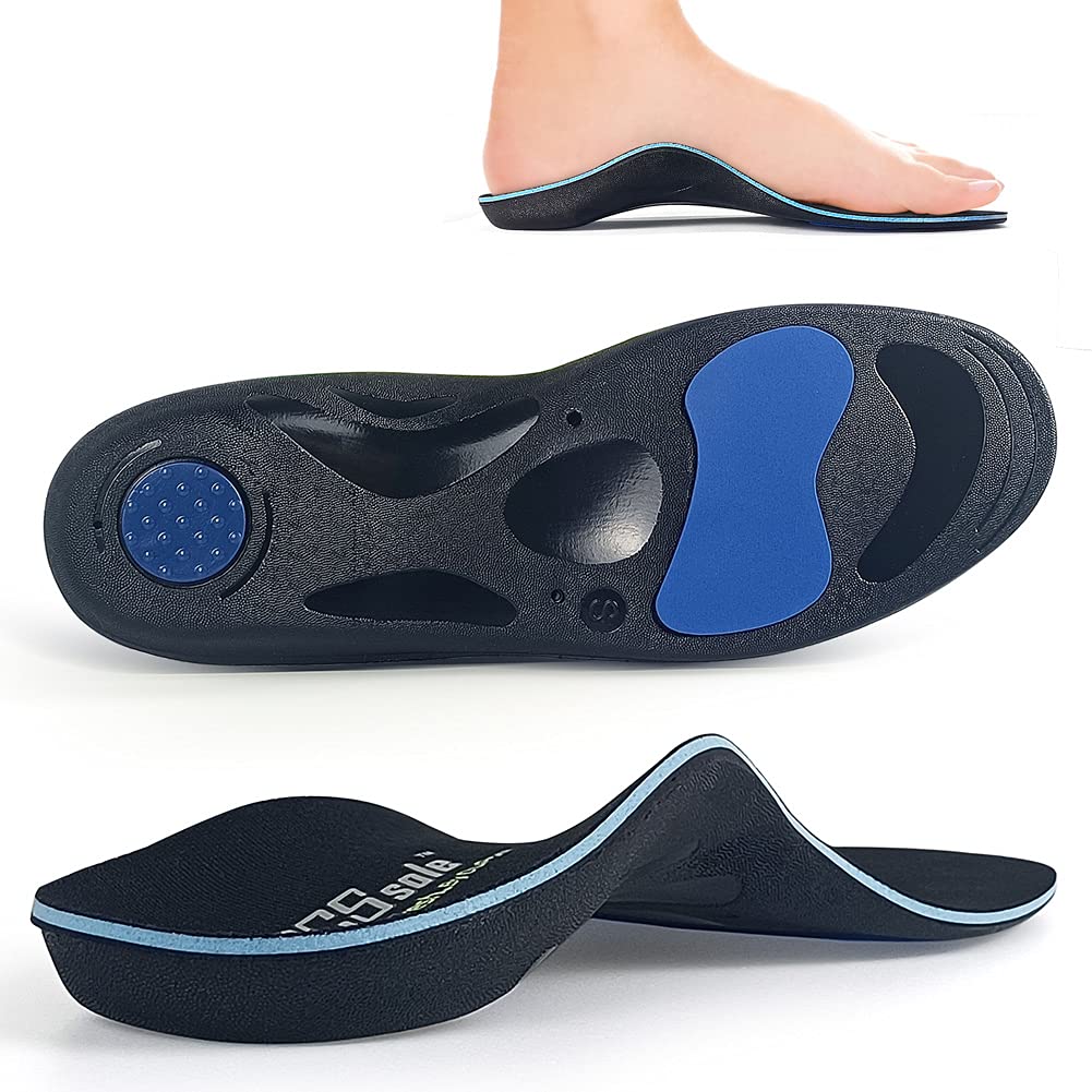 [Australia] - PCSsole Orthotic High Arch Support Insoles, Comfort Gel Work Boot Insert for Flat Feet, Plantar Fasciitis, Feet Pain, Heel Spur Pain,Metatarsalgia,Over Pronation for Men and Women（28cm） M:men(8.5-10)28cm 