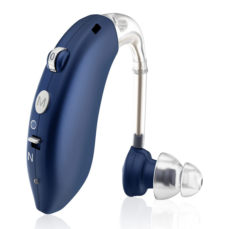 [Australia] - Hearing Aid, Hearing Aid for Seniors Rechargeable Hearing Amplifier with Noise Cancelling for Adults Hearing Loss Digital Ear Hearing Assist Devices with Volume Control Blue 