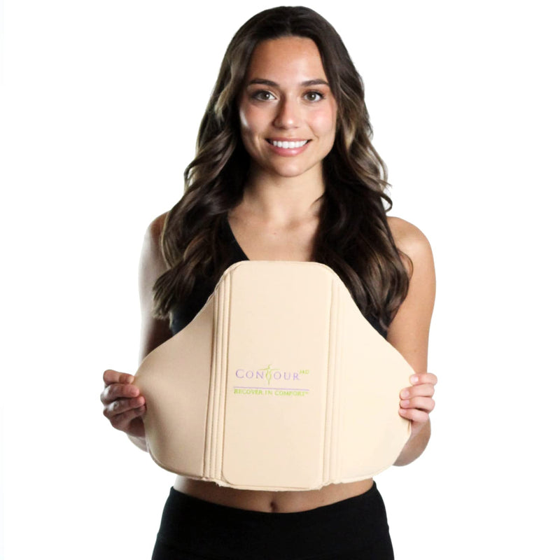[Australia] - Lipo Ab Board for Stomach - Ab Compression Board and Ab Flattening - Barely Visible and Ergonomic for Post Tummy Tuck, Liposuction Surgery, Lipo Pad - One Size Fits Most 