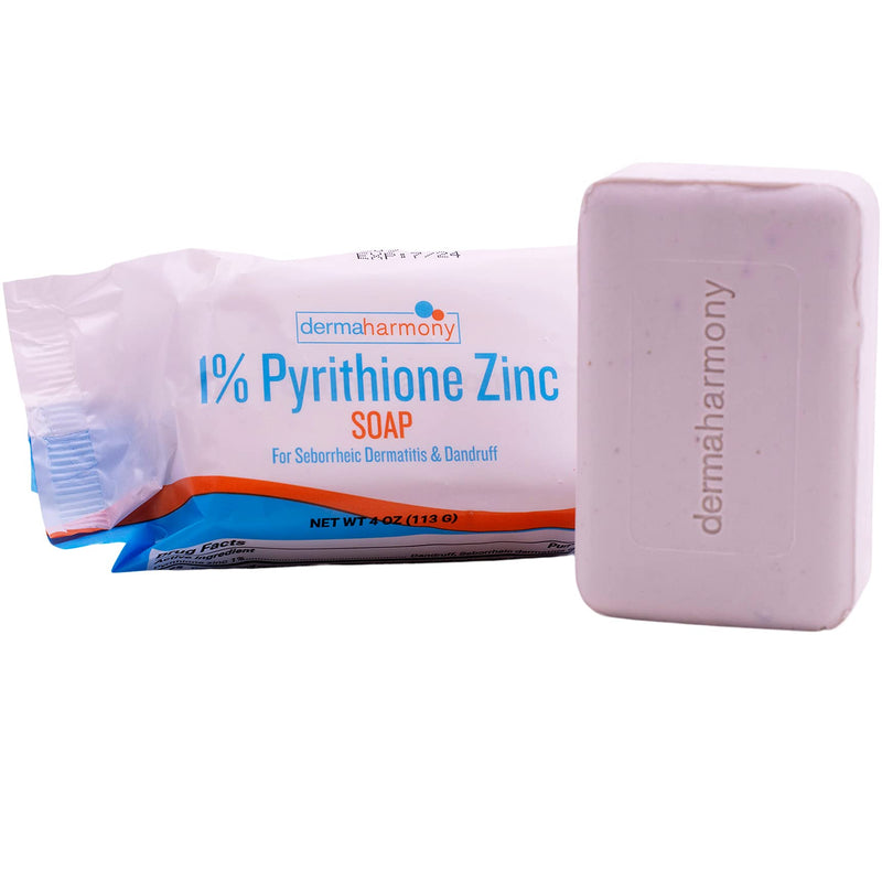 [Australia] - DermaHarmony 1% Pyrithione Zinc (ZnP) Bar Soap 4 oz - Crafted for Those with Skin Conditions - Seborrheic Dermatitis, Dandruff, Psoriasis, Eczema, etc. 