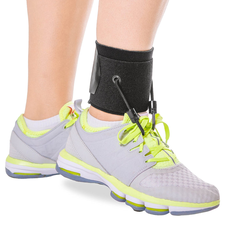 [Australia] - BraceAbility AFO Drop Foot Brace - Adjustable Dorsiflexion Soft Shoe Splint for Neuropathy Walking Exercise Assist, Gait Lifting Support, Charcot Marie Tooth (CMT) and Achilles Pain Treatment (S/M) S/M 