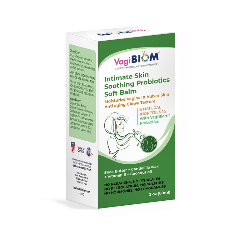 [Australia] - Biom Probiotic Intimate Skin Soothing Probiotics Soft Balm SheaButter with VagiBiom Probiotics for Skin Care. 100% NATURAL - NO PARABENS. VEGAN FORMULA. Maintain Optimal pH, and relieves Feminine discomfort 