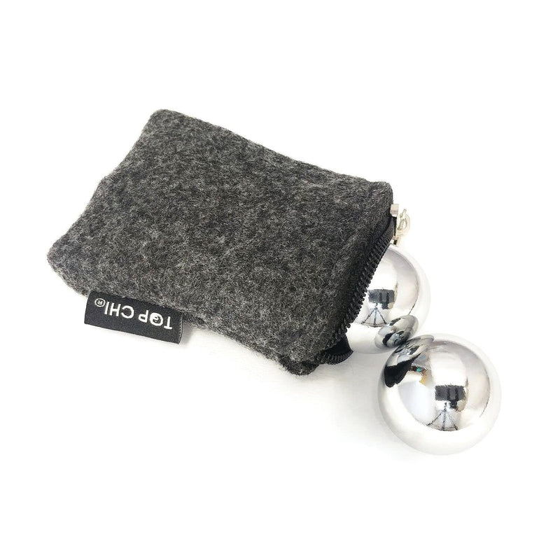 [Australia] - Top Chi 1 Inch Chrome Chiming Pocket Sized Baoding Balls for Hand Therapy, Anxiety, and Stress Relief 