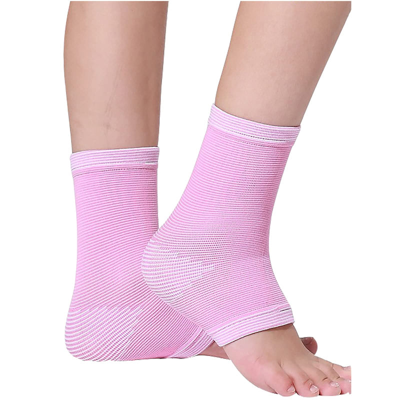 [Australia] - 1 Pair Kids Compression Sleeves Foot Arch Support,Kids Children Ankle Brace,Plantar Fasciitis Sock for sprained ankle or sports (Pink) Pink 