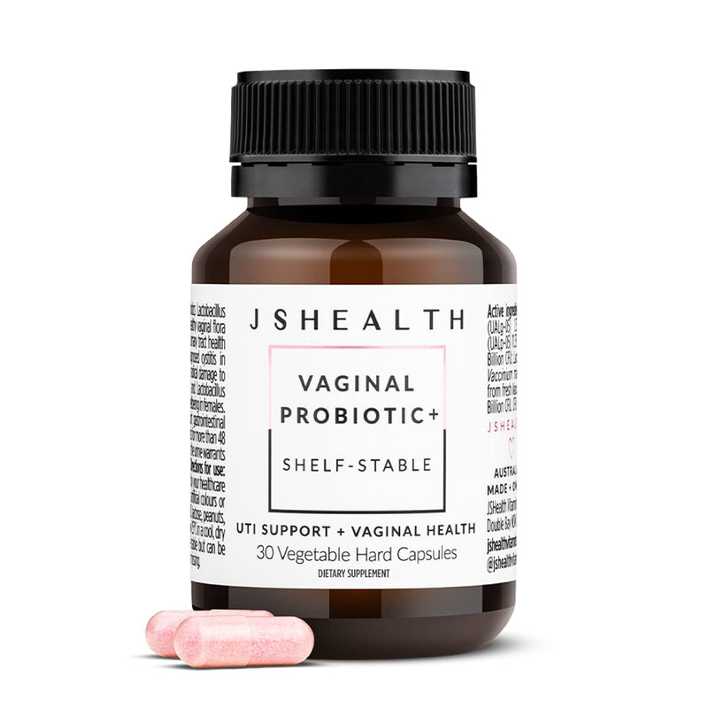 [Australia] - JSHealth Vitamins Vaginal Probiotic Supplement - Supports Urinary and Vaginal Health – Shelf Stable Yeast Infection Treatment for Women (30 Capsules) 