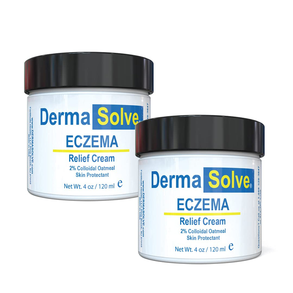 [Australia] - Eczema Relief Lotion Cream | Full Body Eczema Flare Control Therapy Balm That Protects, Moisturizes, and Repairs Skin by DermaSolve - Kids, Babies & Adults - Steroid Free (4 Fl Oz, 2) 4 Fl Oz (Pack of 2) 2.0 