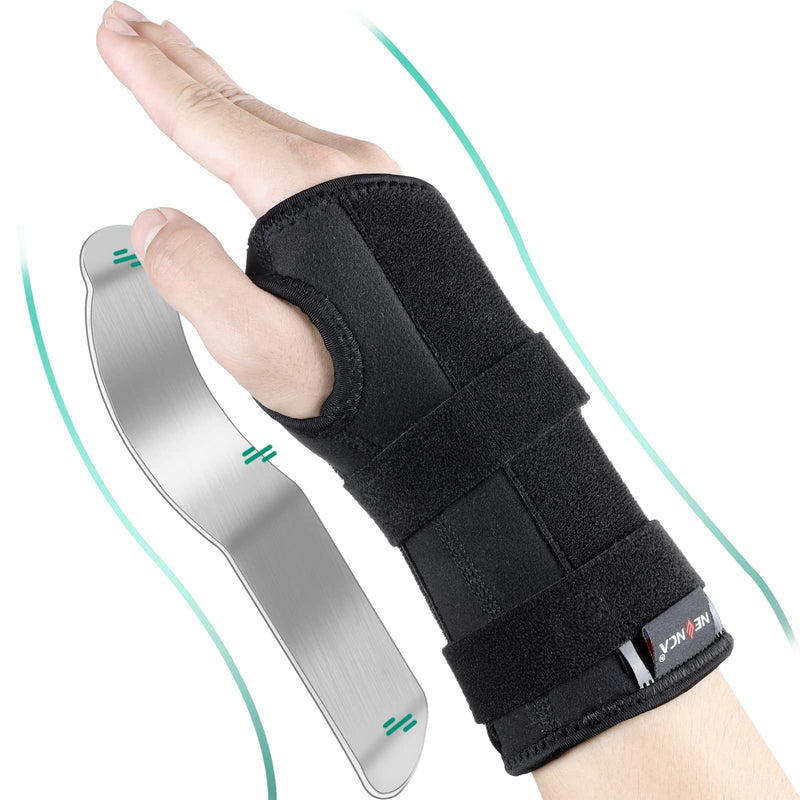 [Australia] - NEENCA Wrist Brace, Adjustable Night Sleep Wrist Support Brace with Splints, Palm Wrist Orthosis without thumb - Fits Both Hands - Help With Carpal Tunnel, Relieve and Treat Wrist Pain or Injuries XL/XXL/XXXL 