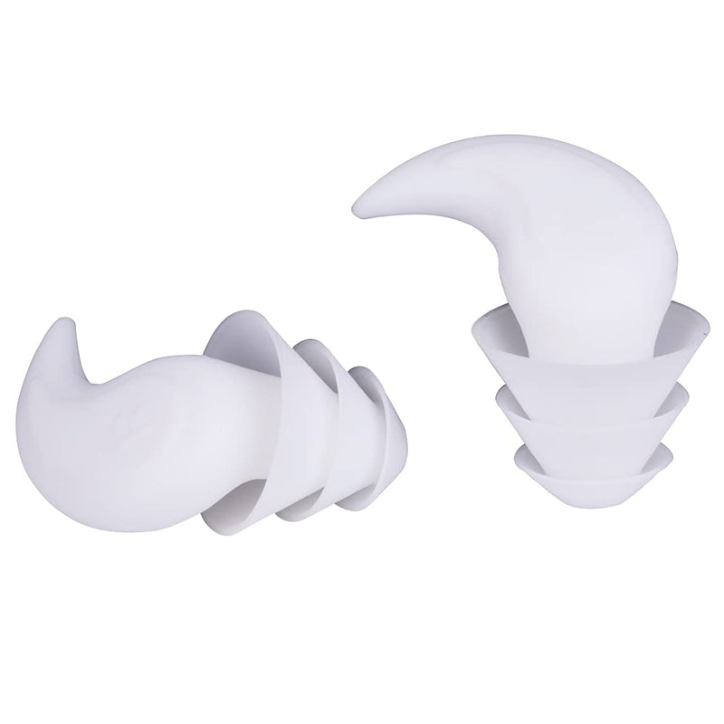 [Australia] - Silicone Ear Plugs for Sleeping Noise Reduction Ear Plugs Comfortable Silicone Ear Plug Sound Blocking Earplugs 1 Pair for Sleep Snoring Swimming Concert Musician Construction Shooting (White) White 