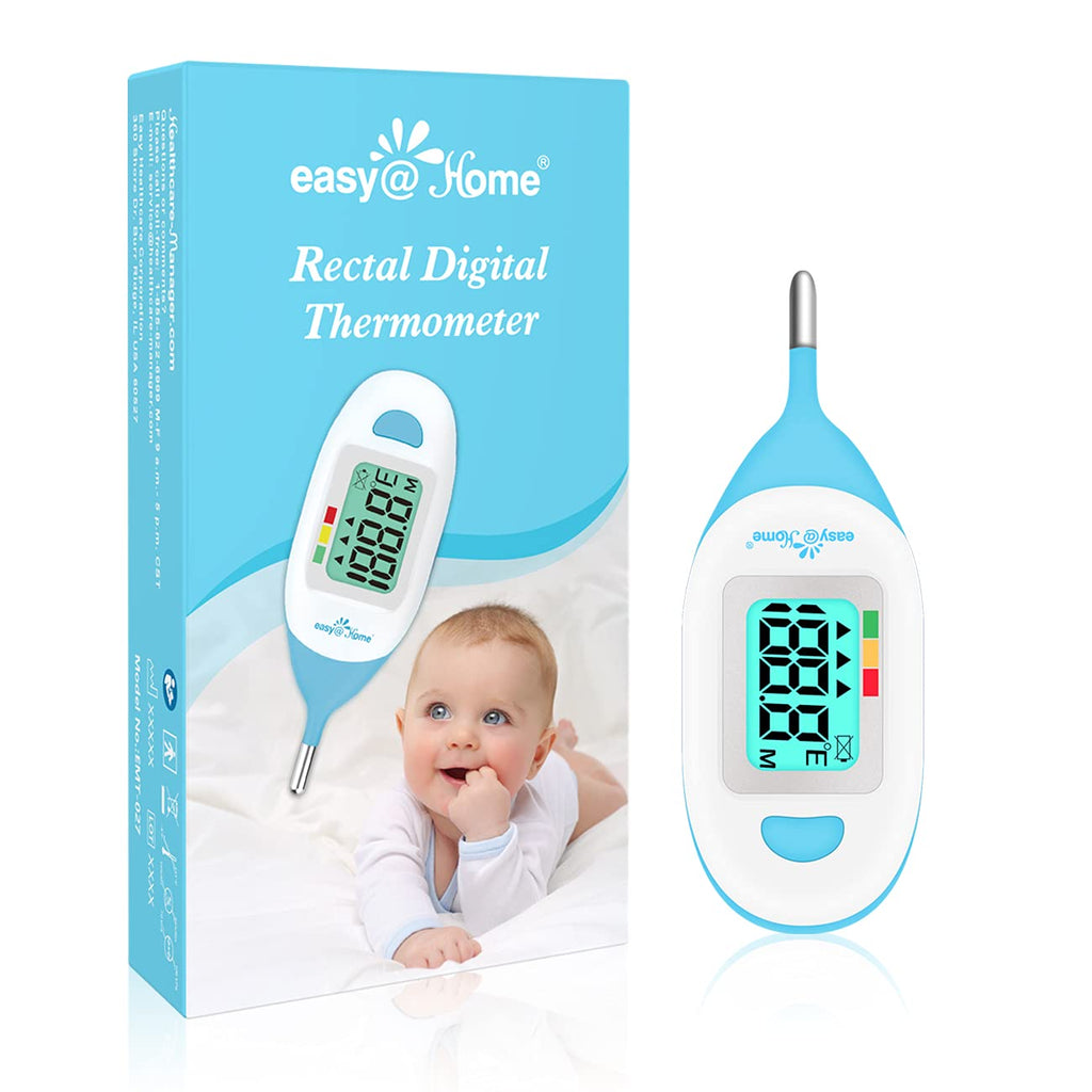 [Australia] - Baby Rectal Thermometer with Fever Indicator - Easy@Home Perfect Newborn and Infant Digital Thermometer with LCD Display Reading Body Temperature-Kid and Baby Item with Accurate Fast Reading - EMT-027 