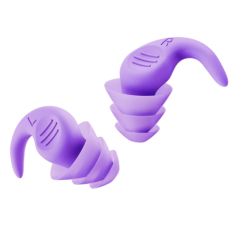 [Australia] - Noise Reduction Ear Plugs Silicone Ear Plugs for Sound Blocking Sleeping 1 Pair Noise Reduction Soft Comfortable Silicon Earplugs for Concert Construction Shooting Sleeping Travel (Purple) Purple 