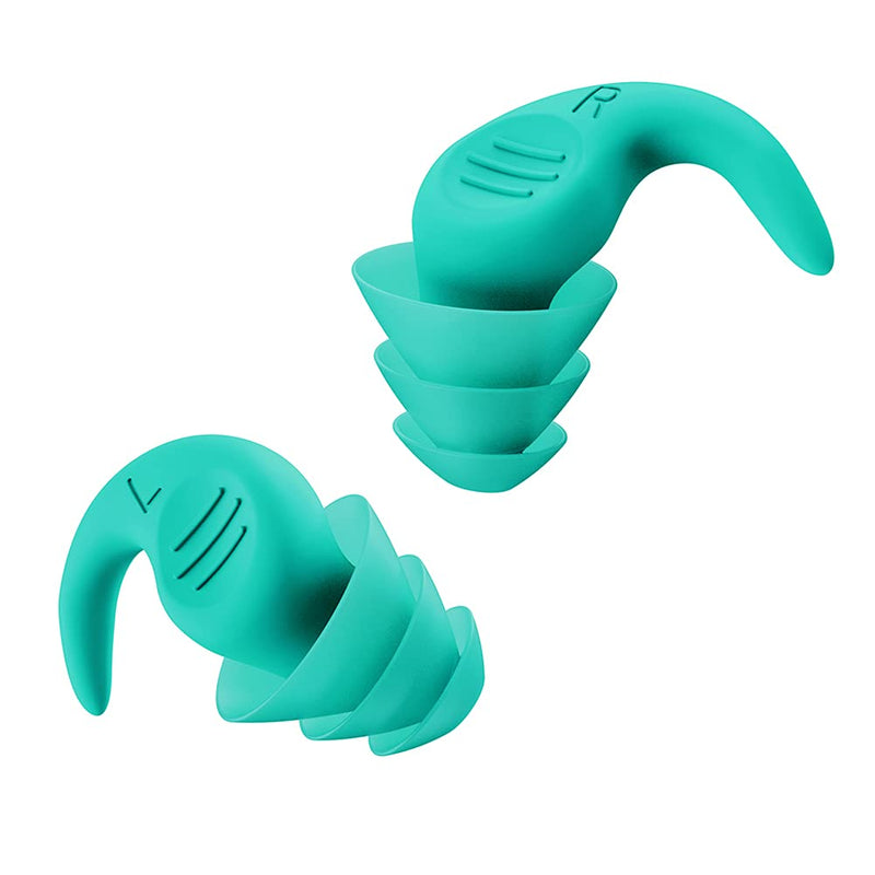 [Australia] - Noise Reduction Ear Plugs Silicone Ear Plugs for Sound Blocking Sleeping 1 Pair Noise Reduction Soft Comfortable Silicon Earplugs for Concert Construction Shooting Sleeping Travel (Green) Green 