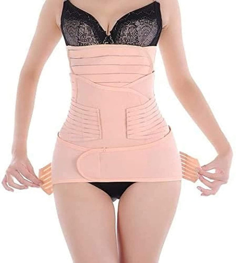 [Australia] - Healthcom 3 in 1 Postpartum Support Recovery Belt Breathable Elastic Adjustable Postpartum Recovery Support Girdle Belly After Birth Belly Band Waist Pelvis Belt Pregnancy Belly Wrap Abdominal Binder Body Shaper Postnatal Shapewear(Size:M) 