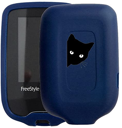 [Australia] - New! Premium Silicone Case with Cartoon Animal Patterns for Freestyle Libre/Freestyle Libre 2 (Continuous Glucose Monitor) (cat/Blue) cat/blue 