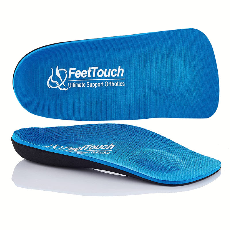 [Australia] - FeetTouch 3/4 Arch Support Orthotics Comfort Heel Cushion Inserts with Metatarsal Pad for Plantar Fasciitis Flat Feet Heel Pain Relief Men10-12.5/Women12-14.5 