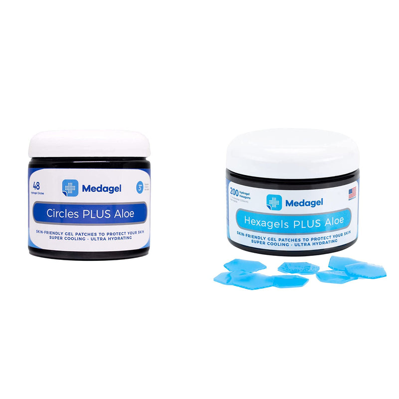 [Australia] - Medagel Hexagels and Circles Bundle - Instant Hydrogel Pad Technology for Instant Soothing Cooling Relief of Skin Conditions | First Aid Essential 