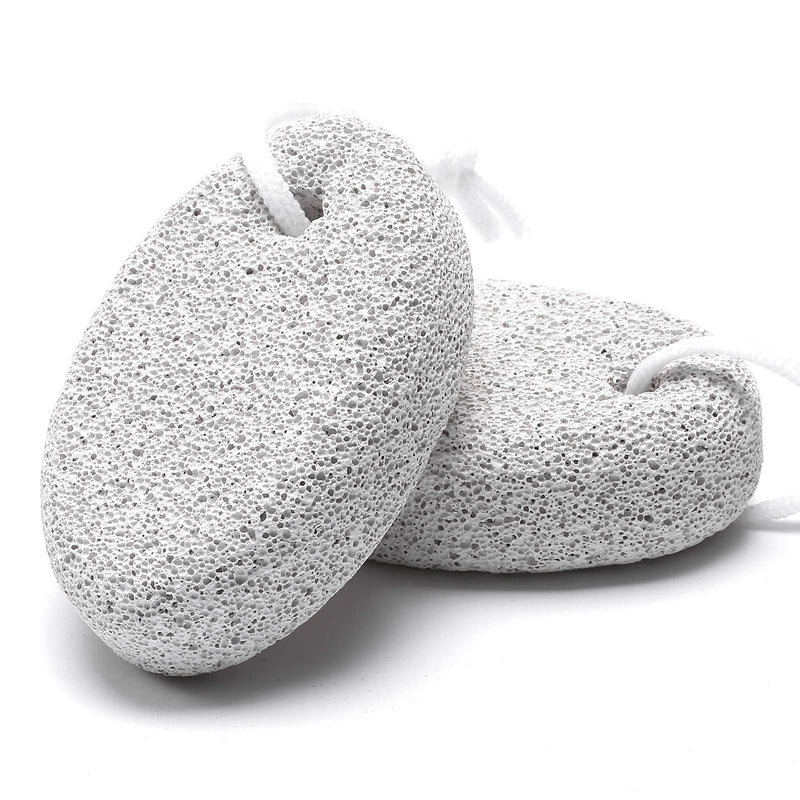 [Australia] - 2PCS Natural Pumice Stone for Feet, HOOMBOOM Lava Pedicure Tools Hard Skin Callus Remover for Men/Women Feet and Hands - Natural Foot File Exfoliation to Remove Dead Skin A&white 