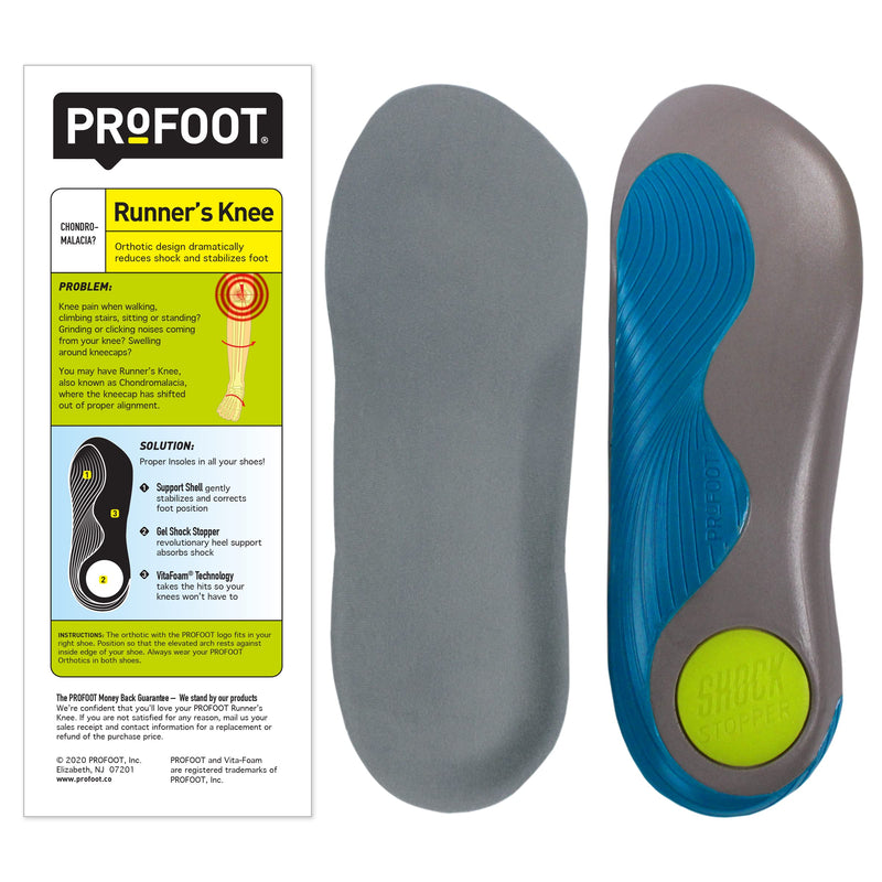 [Australia] - Profoot Runner's Knee Orthotic Insole, Men's 8-13 