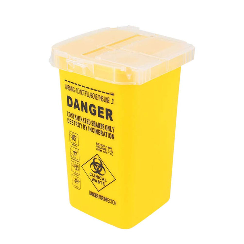 [Australia] - DOITOOL Container Needle Disposal Box Tattoo Medical Disposal Container Sharps Container Waste Box for Tattoo Supplies Yellow 