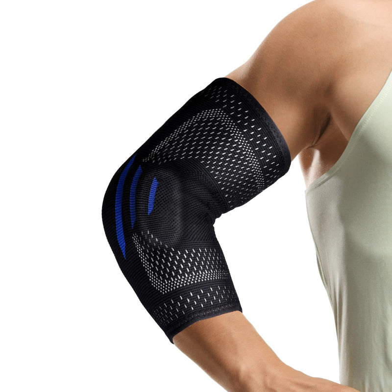 [Australia] - 2 in 1 Tennis Elbow Brace for Women Men, Compression Sleeve with Integrated Elbow Pads Breathable Tendonitis elbow Support Protector for Sports Golfer's Elbow Arthritis Treatment Reduce Joint Pain Medium 