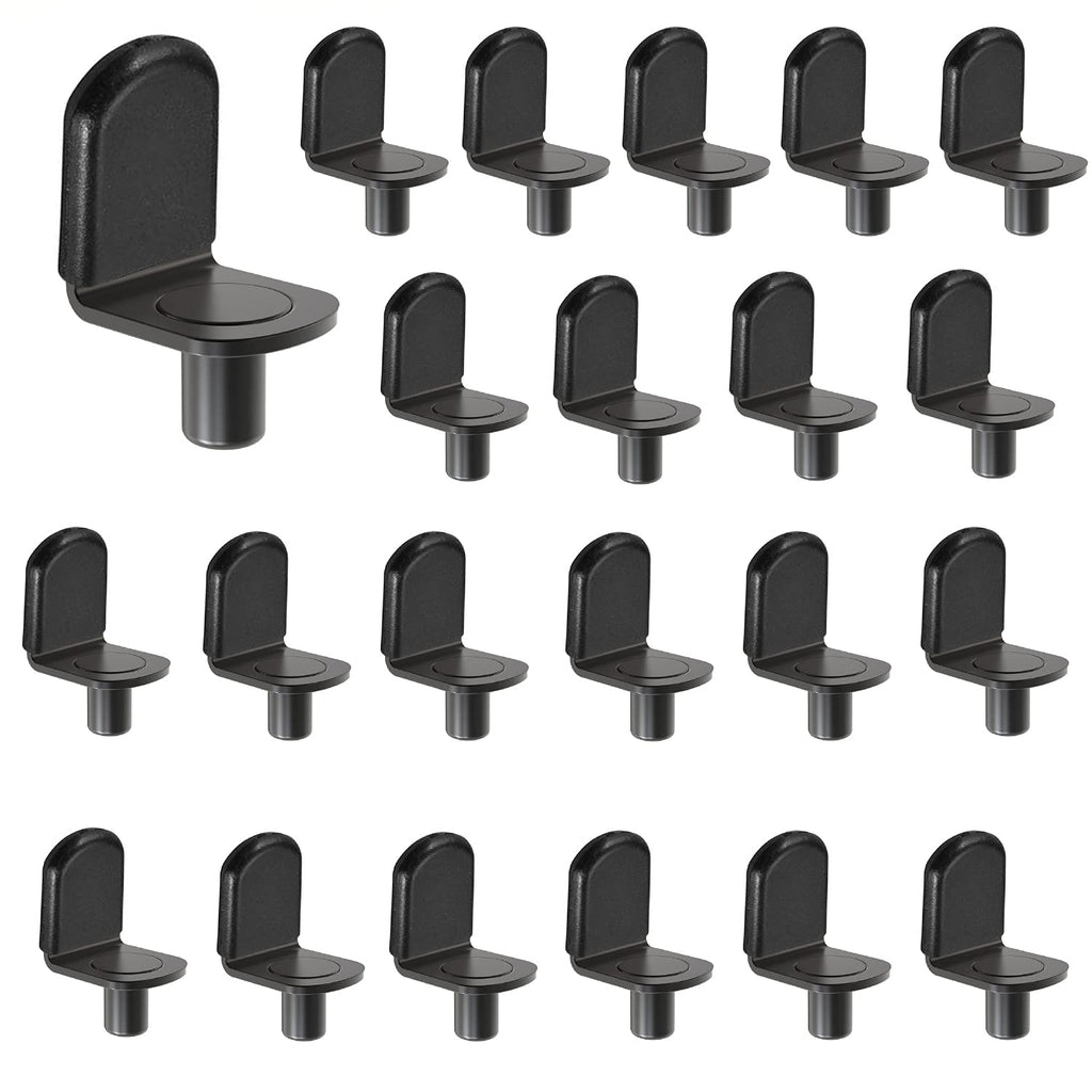 [Australia] - Shelf pins, Glass Supports Furniture Cabinet Closet Bookcase Shelf Bracket-Style Pegs, Black 30 Pack.A 