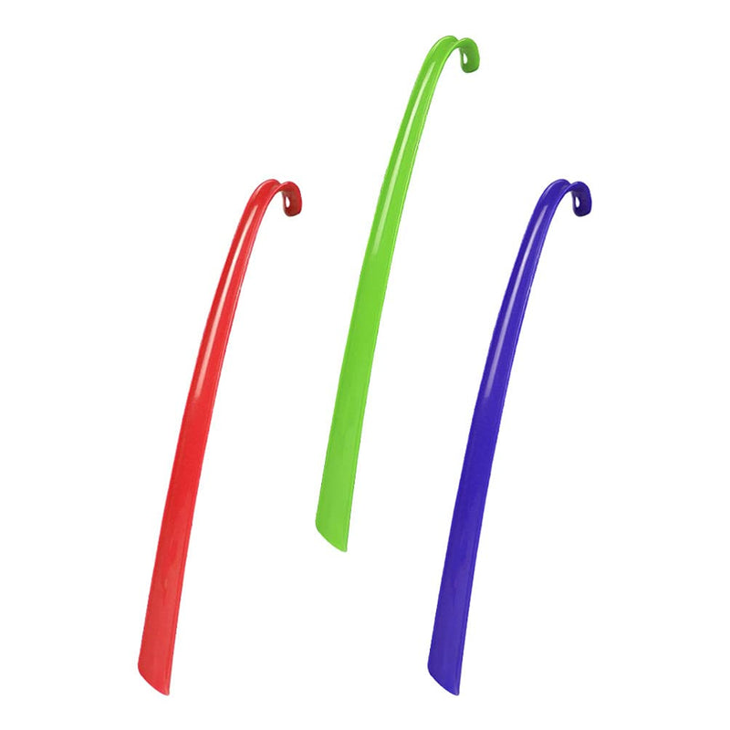 [Australia] - Lurrose Long Handle Shoe Horn 16 Inch Shoehorn Reach Assist Large Dressing Aid Sock Remover for Men Women Seniors Elderly Disabled 3pcs 