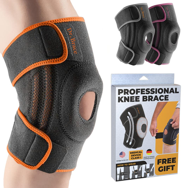 [Australia] - Dr. Brace ELITE Knee Brace with Side Stabilizers & Patella Gel Pads for Maximum Knee Pain Support and fast recovery for men and women-Please Check How To Size Video (Mars, Large) Mars 