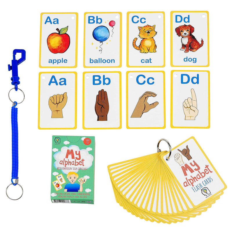 [Australia] - My ASL Alphabet Flash Cards 26 Alphabet Toddlers American Sign Language Flash Cards Set, Learn ASL and it’s a First Alphabet Flash Cards 