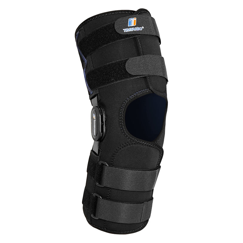 [Australia] - 16inch Tall Hinged Knee Brace with Full Support with 4 Compression Straps,2 Metal Stabilizers,Breathe Air Spacer Drytex Wraparound for Knee Pain Relief,ACL,Arthritis,Meniscus(S fit Upper 19-21"/Lower 11.5-14.5") Black S fit Upper 19-21"/Lower 11.5-14.5" 