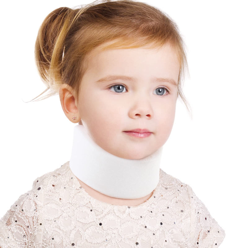 [Australia] - HKJD Kids Neck Brace for Neck Pain and Support - Soft Foam Pediatric Cervical Collar for Sleeping - Adjustable Youth Neck Support for Children Whiplash, Torticollis and Injury Support(S) Small 