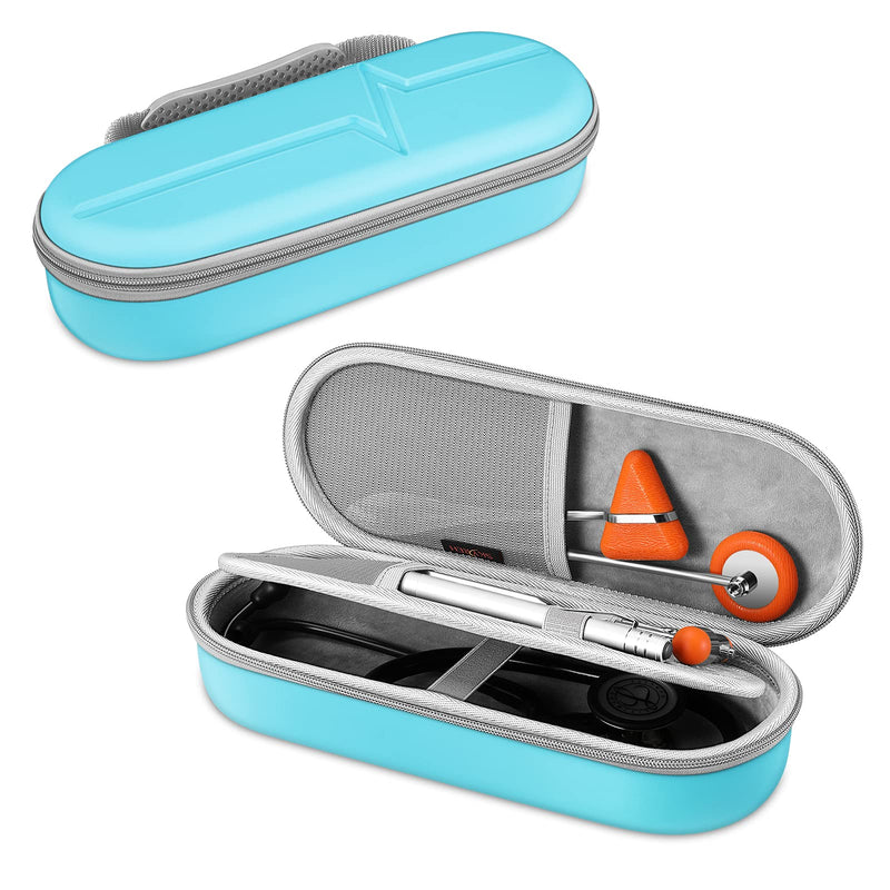 [Australia] - Nurse Stethoscope Case, SKYREH Travel Hard Stethoscope Case for 3M Littmann Classic III, 3M Littmann Cardiology IV, MDF Acoustica Lightweight Stethoscope (Blue) Blue 