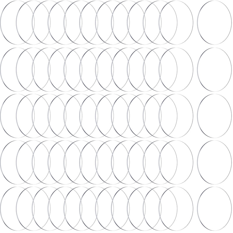 [Australia] - 60 Pieces Transparent Acrylic Circle Discs Thick Round Acrylic Sheets Acrylic Circle Disc Ornament Blanks Clear Round Acrylic Ornaments for DIY Projects and Crafts (1Inch) 1Inch 