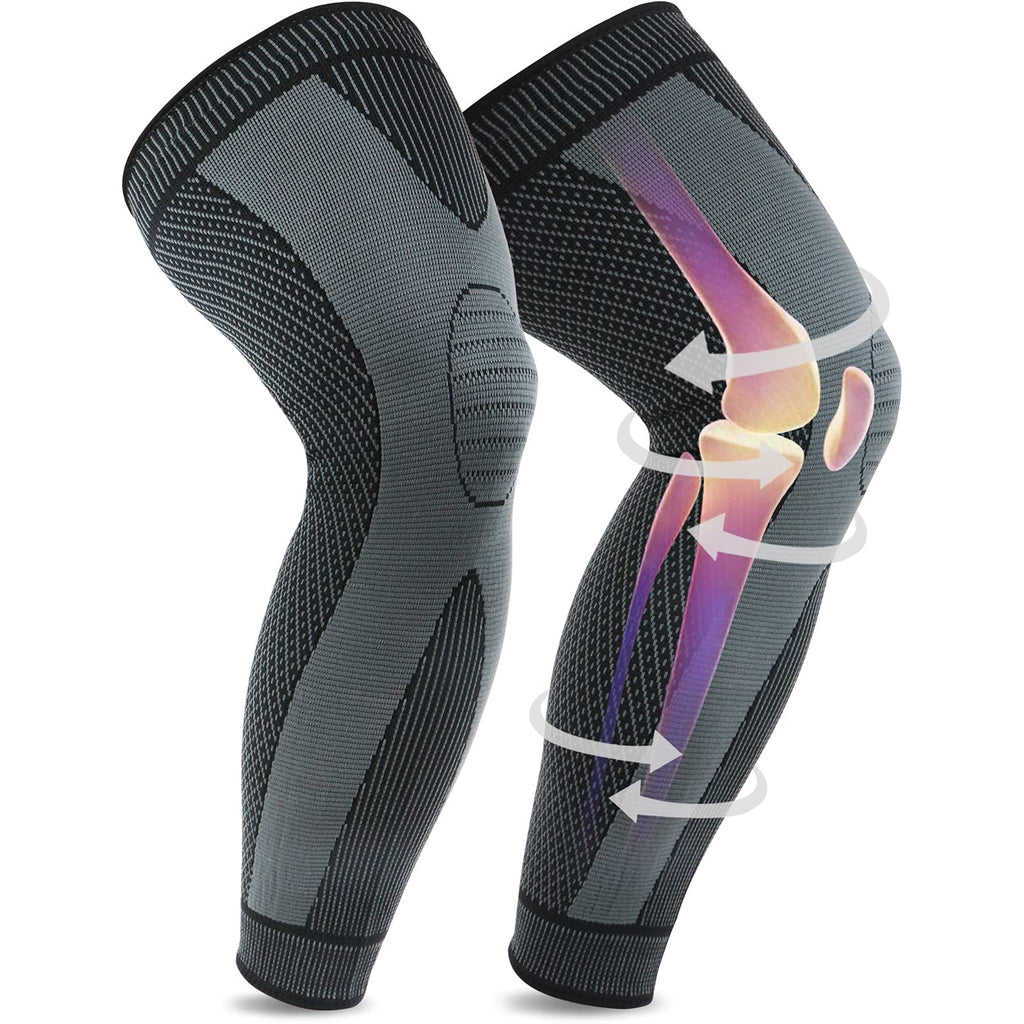 [Australia] - Full Leg Sleeve by Beister, Knee Braces for Knee Pain Women & Men, Knee Compression Sleeves, Knee Support for Meniscus Tear, ACL, Arthritis, Joint Pain Relief,Sport (Pair) Black Medium 