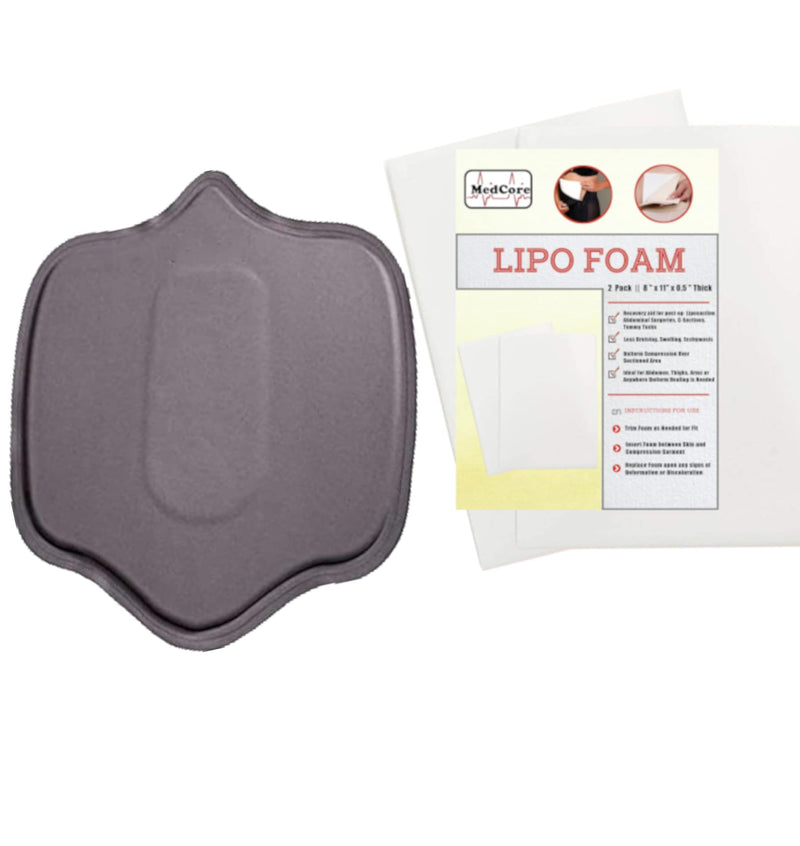 [Australia] - Medcore Lipo Foam Post Surgery Kit : 2 Lip foam boards, 1 Wide Ab board – Liposuction, C-Section, tummy tucks, Brazilian Butt Lifts 