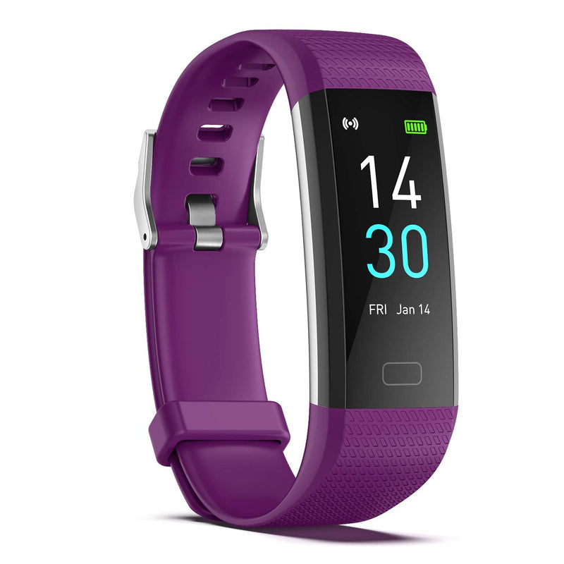 [Australia] - ENGERWALL Fitness Tracker with Step Counter /Calories /Stopwatch, Activity Tracker with Heart Rate Monitor, IP68, Health Tracker with Sleep Tracker, Smartwatch, Pedometer Watch for Women Men Kids Purple 