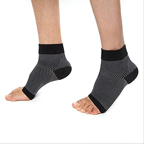 [Australia] - Plantar Fasciitis Compression Socks for Women & Men (1 Pair) - BEST Ankle Socks for Plantar Fasciitis Relief, Arch Support, and Foot/Heel Pain for Everyday Use (Black, Small) 