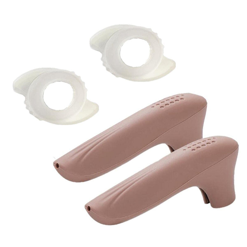 [Australia] - Eggone 4/Set Silicone Door Handle Cover Door Grip Anti-Collision Anti-Static Multifunctional Door Handle Protective Cover for Home (2Pcs Knob & 2Pcs Lever Door Handle Cover) 2pcs Knob & 2pcs Lever Door Handle Cover 