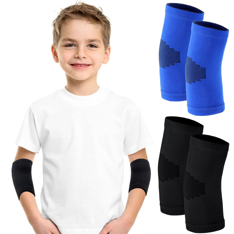 [Australia] - Kids Elbow Brace Knit Compression Elbow Sleeve Compression Brace Gym Arm Sleeve Gym Elbow Support for Boys and Girls Teen Weight Lifting Sports(2 Pieces,Medium) 2 Medium 