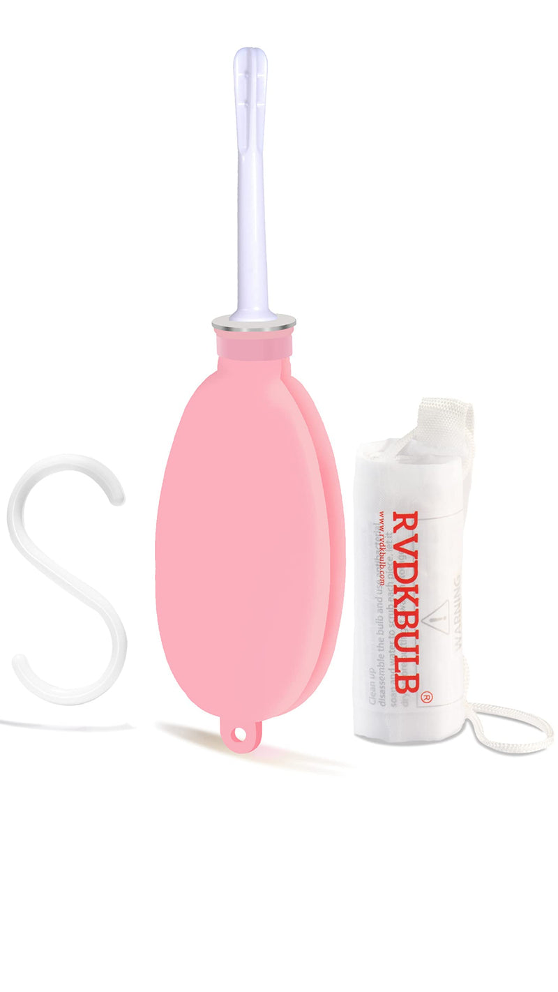 [Australia] - RVDKBULB Reusable Silicone Travel Douche Bag - Vaginal Douche for Women, Pocket Size, 23.7 Fl Oz Capacity, Pink 