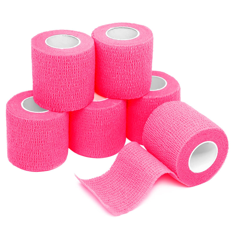 [Australia] - FriCARE Nonwoven Self-Adhesive Bandage, Self-Adherent Cohesive First Aid Medical Wrap, Elastic Athletic/Vet Tape for Wrist 2 Inches Wide 2 Inch x 5 Yards Pink 