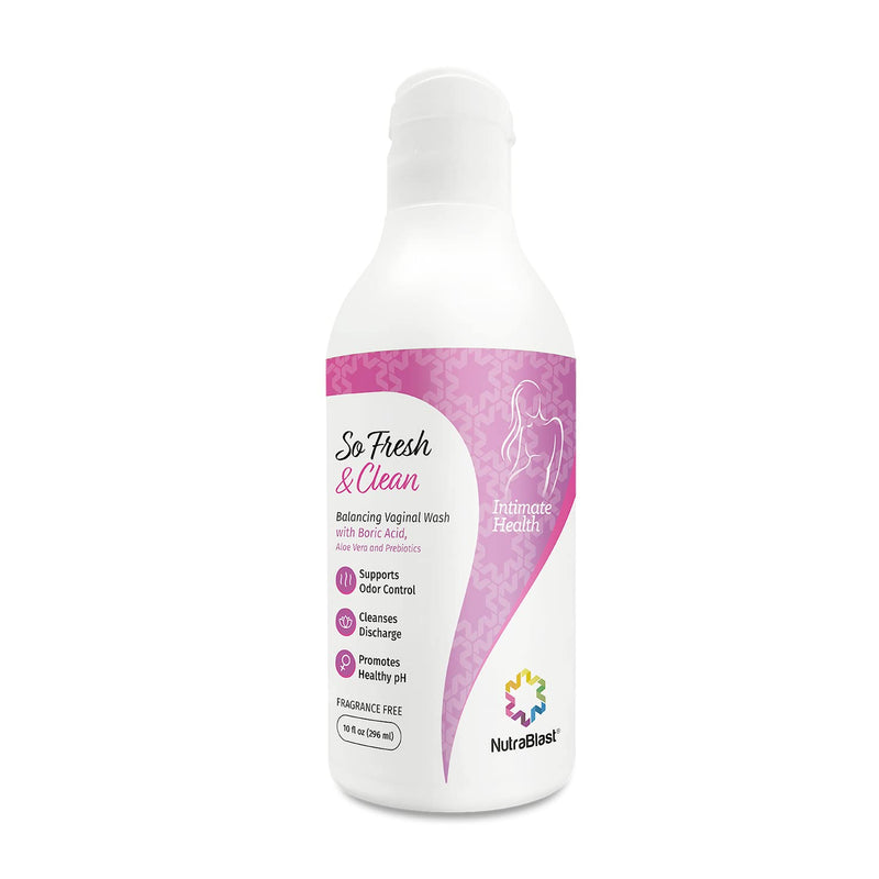 [Australia] - NutraBlast So Fresh & Clean | pH Balance Feminine Wash with Boric Acid | Supports Odor Control | Cleanses Discharge | Promotes Healthy pH (10 fl oz) 