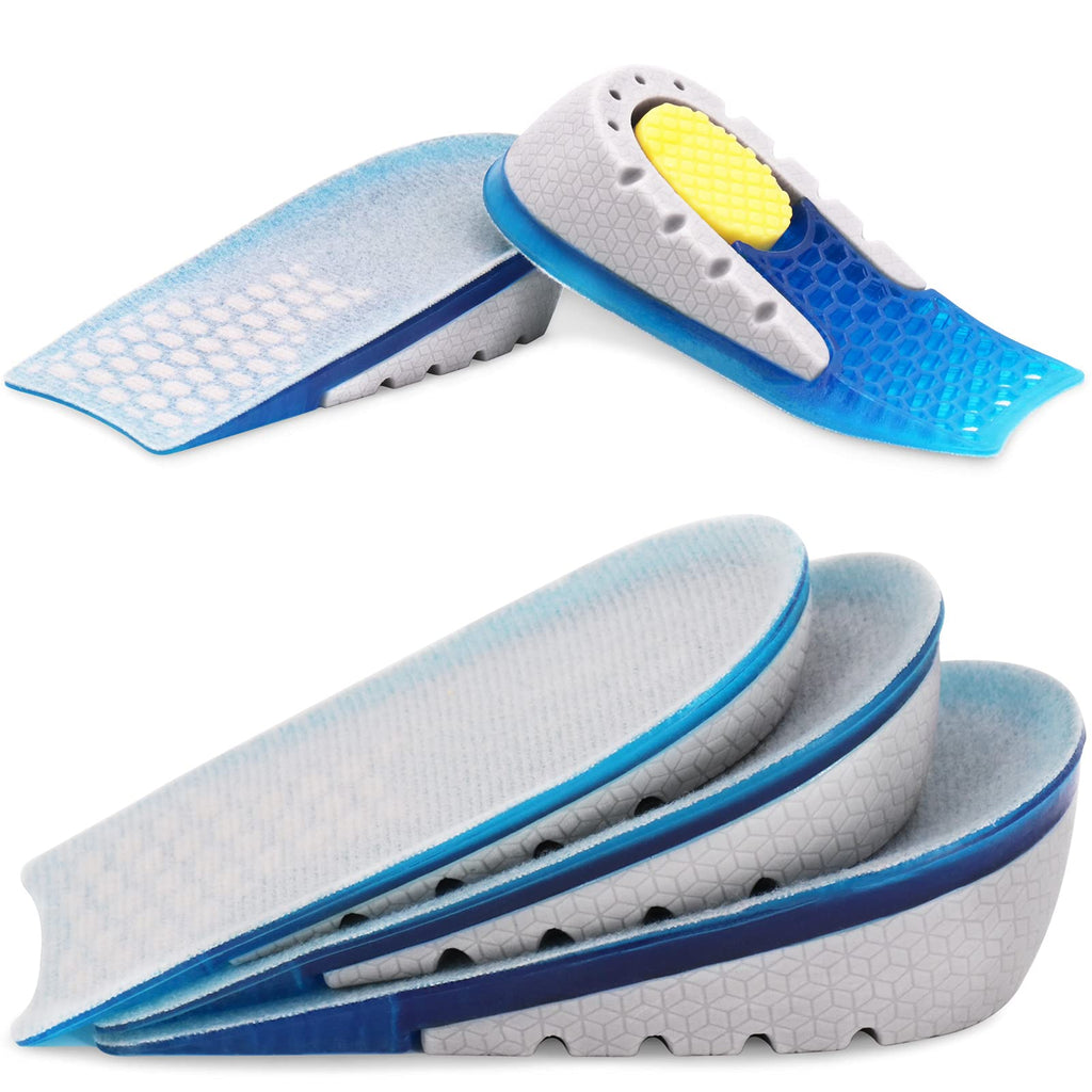 [Australia] - Ailaka Gel Height Increase Insoles 1 Pair, Shock Absorption Heel Cushion Pads, Height Lift Shoes Inserts for Men & Women (Heel Height: 3.5cm, One Size fits All) Heel Height: 3.5cm 